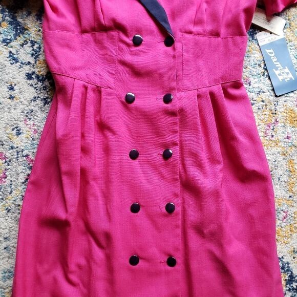 VINTAGE Damon II pink dress size 14 - Picture 4 of 16